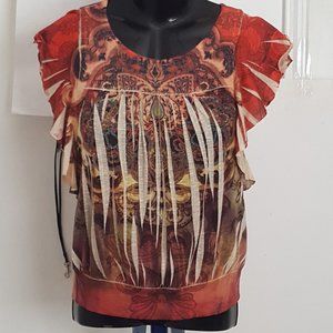 Women's  APT 9 Top Blouse Size S Color Multi - Color